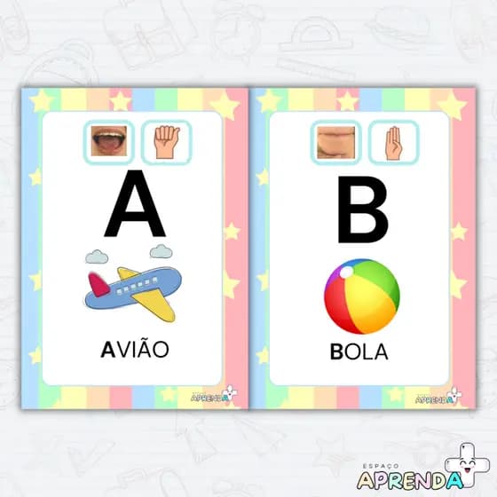 ALFABETO ESPECIAL COMPLETO PLASTIFICADO – LETRA BASTÃO