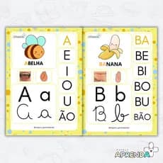 ALFABETO ESPECIAL COMPLETO PARA MURAL PLASTIFICADO – CORES