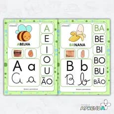 ALFABETO ESPECIAL COMPLETO PARA MURAL PLASTIFICADO – CORES