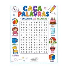 CAÇA - PALAVRAS ILUSTRADO - FICHAS PLASTICAS