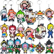 Chaveiros Emborrachados Geek Nerd One Piece Ruffy Sanji Zoro Navio Colecionável Promoção