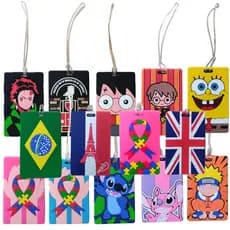 Tag de Mala Emborrachado Porta identificação Geek Nerd Diversos Modelos