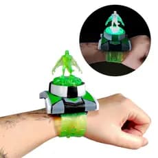 Brinquedo Relógio Ben 10 Omnitrix com Som, Luz e 2 Bonecos Alienígenas Menino Herói Criança