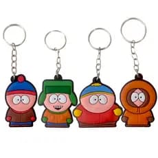 Chaveiros Emborrachados Geek Nerd Fãs do Desenho South Park Kyle Kenny Cartman Stan