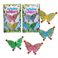 Brinquedo Borboleta Gruda na Parede e Vidro Geleca kit com 2 unidades