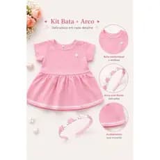 blusa manga curta bata + tiara arquinho flores infantil menina batinha camiseta com tiara florida