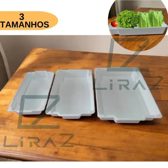 Caixas Bandeja Organizadora Cozinha Alimento Serviço 3 Tamanhos