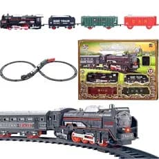 Trem De Brinquedo Ferrorama Clássic Train Luz Infantil Trenzinho Elétrico Vagões Locomotiva