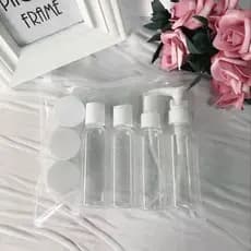 Kit Viagem 7 Frasco de Spray Frasco Com Nécessaire Transparente Multineos