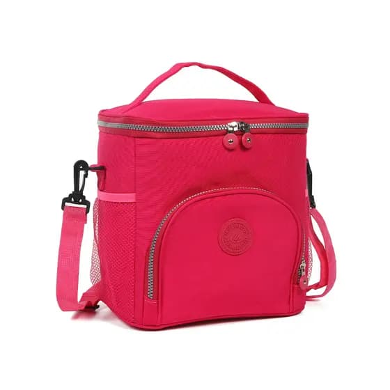 Bolsa Térmica De Mão Quadrado Com Alça Ajustavel Para Marmita Lancheira Para Trabalho Em Tecido Oxford Impermeavel