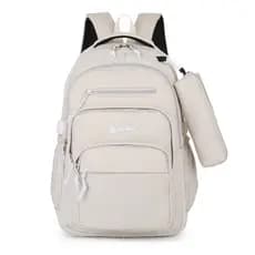 Mochila Escolar Com Estojo De Grande Capacidade Para Estudante Feminina Masculino Nylon Impermeavel Marca Multineos
