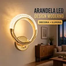 Luminária Arandela Cristal Led Moderna Dourado Alumínio Quarto Muro Parede Externa 110v/220v