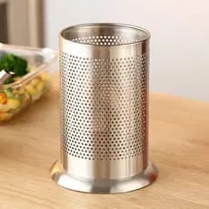 Escorredor de talheres suporte de inox redondo