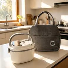 Kit Marmita Lancheira Bolsa Térmica 4 Peças