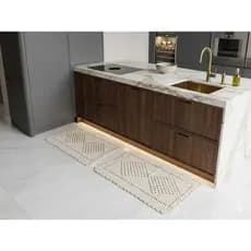 Tapete de crochê artesanal para cozinha e ambientes kit com 2 tapetes decorativos