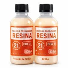Kit 2 Resina Pós Lavagem Auto Brilho E Proteção Box21 500ml