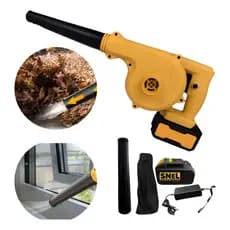 Soprador d Folhas Bivolt com Bateria Recarregável 21V, Potente, Portátil e Ideal para Jardinagem