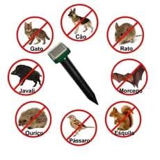 Repelente Sonoro Ultrassônico à Prova d’Água com Afastar Pragas no Jardim
