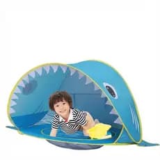 Tenda de Praia Azul para Bebê – Conforto, Sombra e Proteção UV na Praia, Piscina e Passeios de Verão