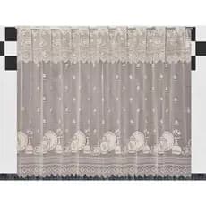Cortina Renda para Cozinha Palha, Cortininha de Renda Bege, Cortina de Renda Sem Forro