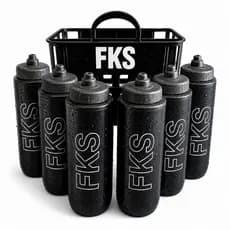 Kit 6 garrafinha de água + cesta porta garrafa squeeze de 1 litro