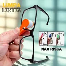 Limpa Lentes de Óculos Mini Escova Limpadora de Óculos 2 em 1 Prático Portátil Não Risca