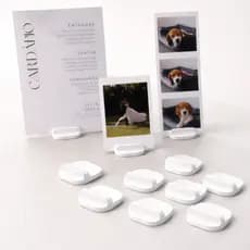 Kit Porta Foto Polaroid Retrato Decorativo Suporte Mesa