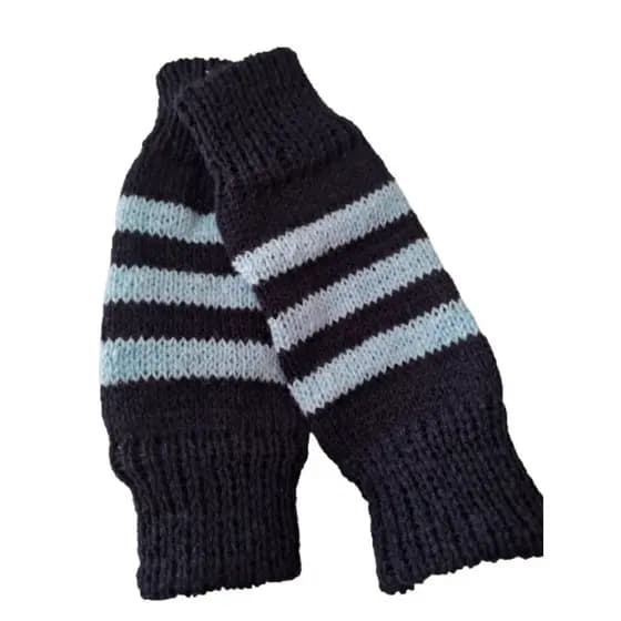 Polaina Infantil  em Lã (marinho com azul bebê)