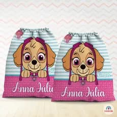 Kit Saco Organizador Roupa Suja e Limpa M/G Multiuso - Para Bolsa de Bebê, Passeio e Escolar -Diversos Temas Disponíveis