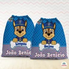 Kit saco organizador Sujas e Limpas Ou Roupas e Toalhas medida 29x38 cm (sujas ou toalhas com forro) diversos temas