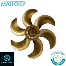 Hélice Mallory 40cm 6 Pás Dourada Turbo Original Premium