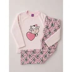 1 Pijama Feminino De Plush Conjunto Longo Frio Quente Tal Mãe Tal Filha Produção Própria