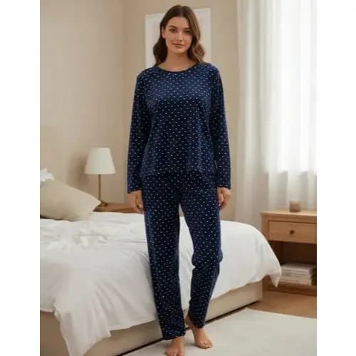 Conjunto Pijama Feminino Adulto Tecido Grosso Unissex Térmico Idoso Frio Inverno Longo Flanelado Quente De Fábrica