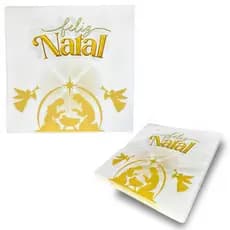 Pacote 20 Guardanapos Papel Natal Presépio Folha Dupla Macio Religioso Menino Jesus 33x33 Mesa Posta