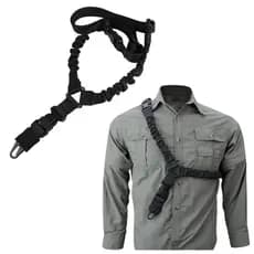 Bandoleira Tática Militar Engate Rápido 1 Ponta Alça Suporte Elástico Nylon Metal Polícia Regulagem