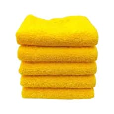 Kit 5 Flanelas De Microfibra 360gsm 40 X 60cm Kers Cor Amarelo Sem Borda