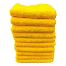 Kit 10 Flanelas De Microfibra 360gsm 40 X 60cm Kers Cor Amarelo
