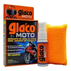 Glaco Moto 20ml Rende 50 Viseiras Repelente De Água Para Capacete