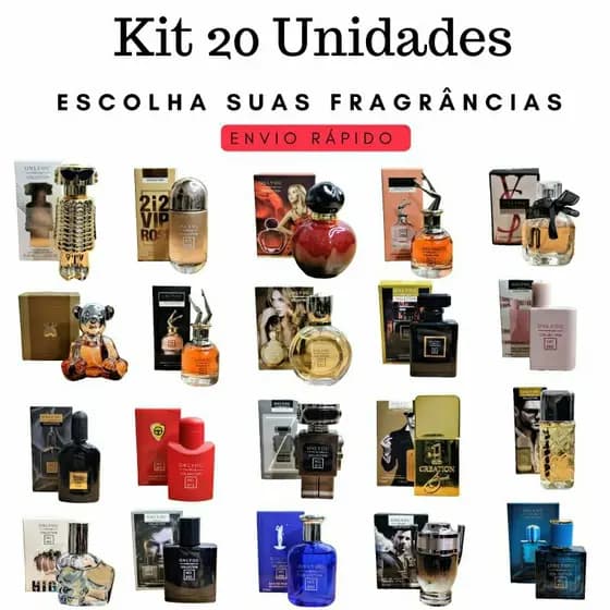 Kit Perfumes 30ml Miniatura Masculino E Feminino