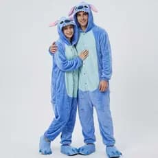 Pijama Stitch Adulto Feminino Masculino Kigurumi Cosplay De Inverno