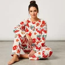 Pijama Feminino Inverno Peluciado Super Macio Conjunto 2 Peças Longo Quentinho