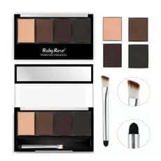 Trio De Sombras Para Sobrancelhas Com Primer Ruby Rose - Hb9354