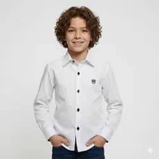 Camisa Infantil Social Manga Longa para Meninos - Elegância e Conforto