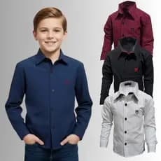 Camisa Infantil Social Manga Longa - Elegância