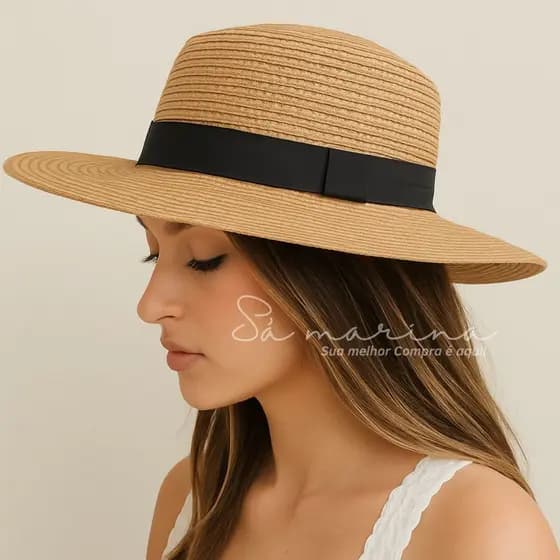 Chapéu Feminino Paris Moda Praia Verão Super Elegante
