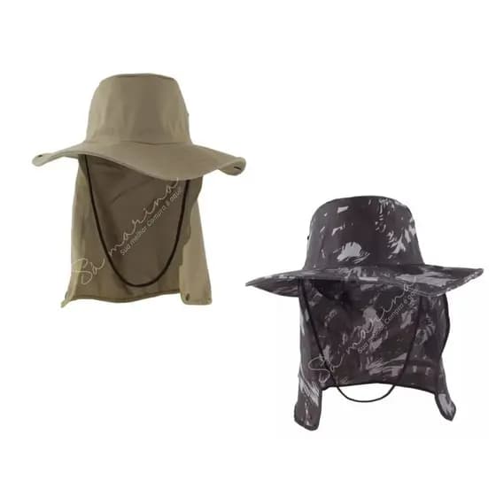 Kit 2 Chapéu Boné Pescador Caçador Carpinteiro Camping Protetor de Nuca