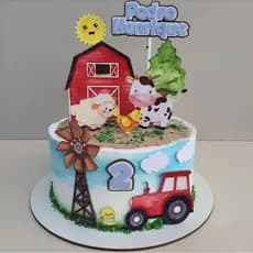Topo de Bolo Fazendinha Personalizado com nome e idade/ Decoração de bolo/ festa Fazendinha