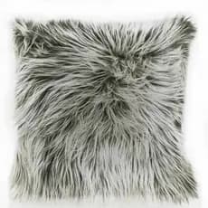 Capa Almofada Cinza  Pelúcia Pelo Alto  Peludinha Oferta