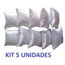 Kit Mini Almofadinhas Casamento, Semi Joias, Pulseiras, Lembrancinhas Cetim Branco