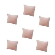 Mini Almofada Relogio Pulseira Joias Casamento lembrançinha Velboa Suede Rosa